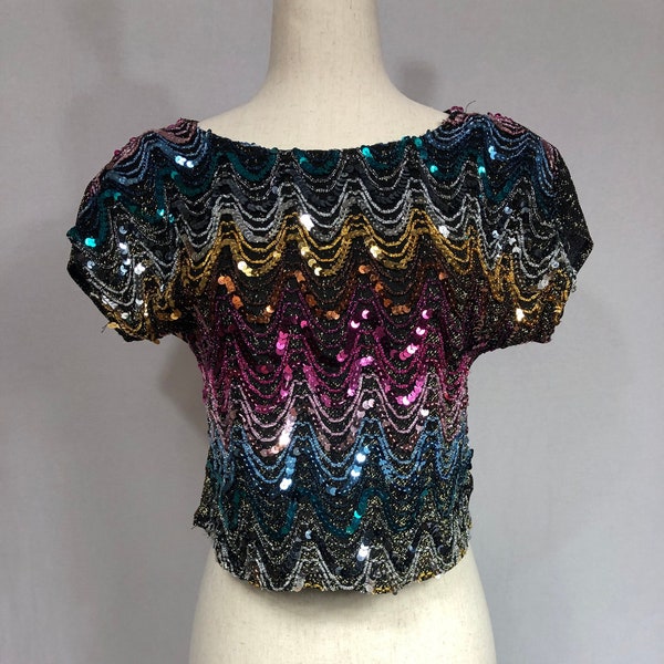 1980’s sequin top S M