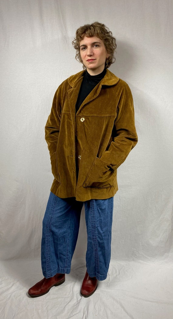Vintage brown corduroy chore coat