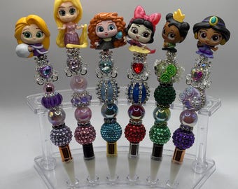 Princess Beaded Wax Pens | Diamond Painting Wax Pens | Handmade Rhinestone Stylus | Gift for Crafters