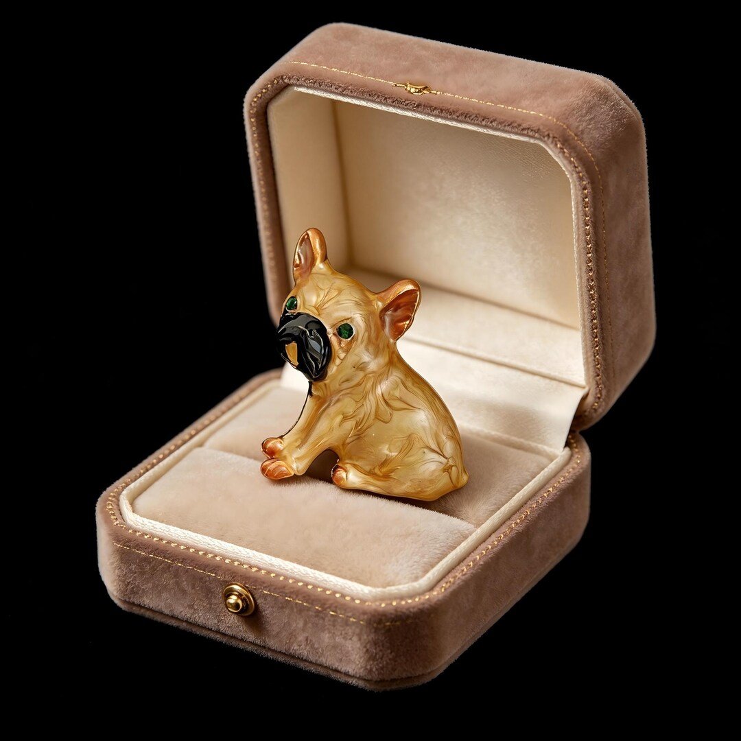 Vintage Enamel Frenchie Pin | French Bulldog Brooch | Dog Lover Lapel ...