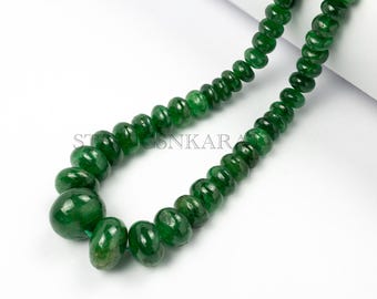 Perles naturelles en rondelles lisses, véritables pierres précieuses vertes grenat pour la fabrication de bijoux, taille 5 mm à 15 mm, fil complet 16 pouces