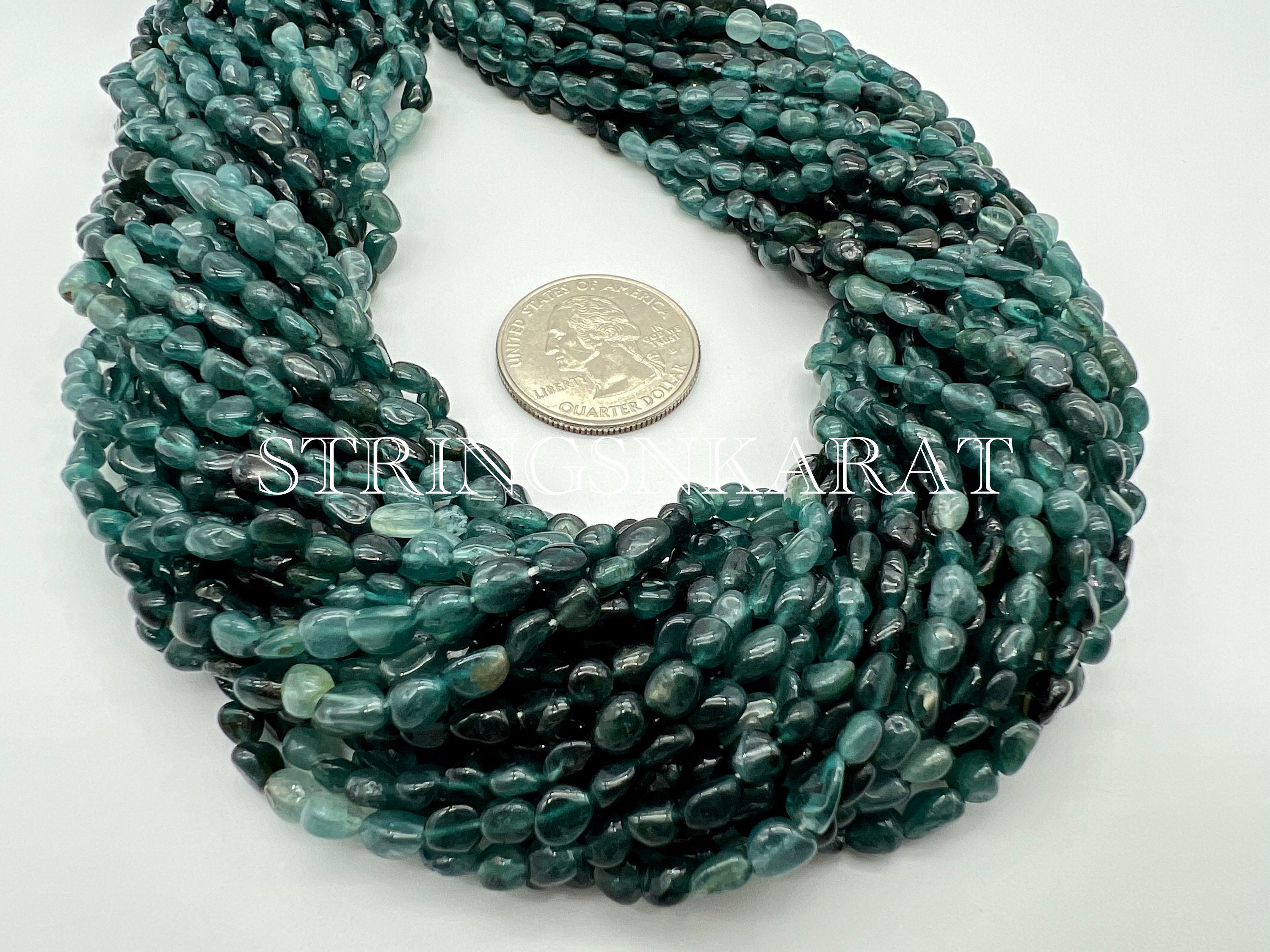 Natural Teal BLUE GRANDIDIERITE Beads AAA+ High-Quality Rare Gemstone Smooth Nugget Beads, 4x5mm To 4.5x5.5mm Plain Bead, 14" Strand