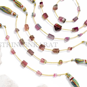 NATURAL WATERMELON TOURMALINE Beads Beautiful Bi Color Tourmaline Beads, Watermelon Pink Green Gemstone Smooth Fancy Shape Beads, 5&quot; Strand
