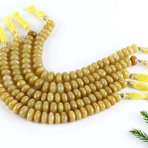 Natural African YELLOW OPAL Beads Beautiful AAA Quality Honey Yellow Gemstone Faceted Rondelle Shape Beads, Size 12 To 15mm, 8&quot; Strand