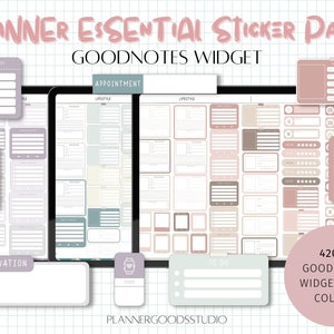 4200+ Pastel Planning Essential Sticker Packs, Bundle Digital Sticker, Bundle Pastel Sticker Packs, Pastel Goodnotes Widgets, Planner Widget