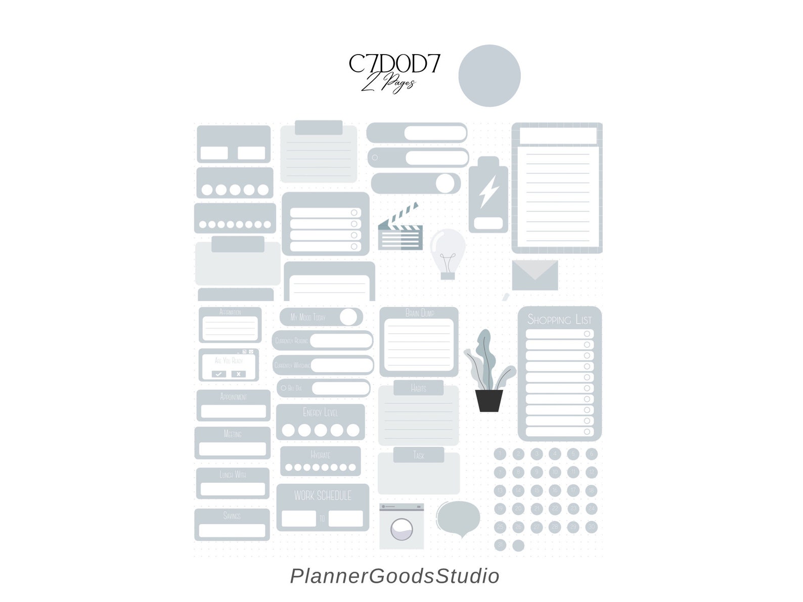 Goodnotes Digital Stickersgoodnotes Sticker Packsdigital Etsy