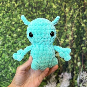 Crochet Alien Plushie Handmade Mini Amigurumi Cute Stuffed Plush Gift for Her Gift for Him Christmas Gift Birthday Gift
