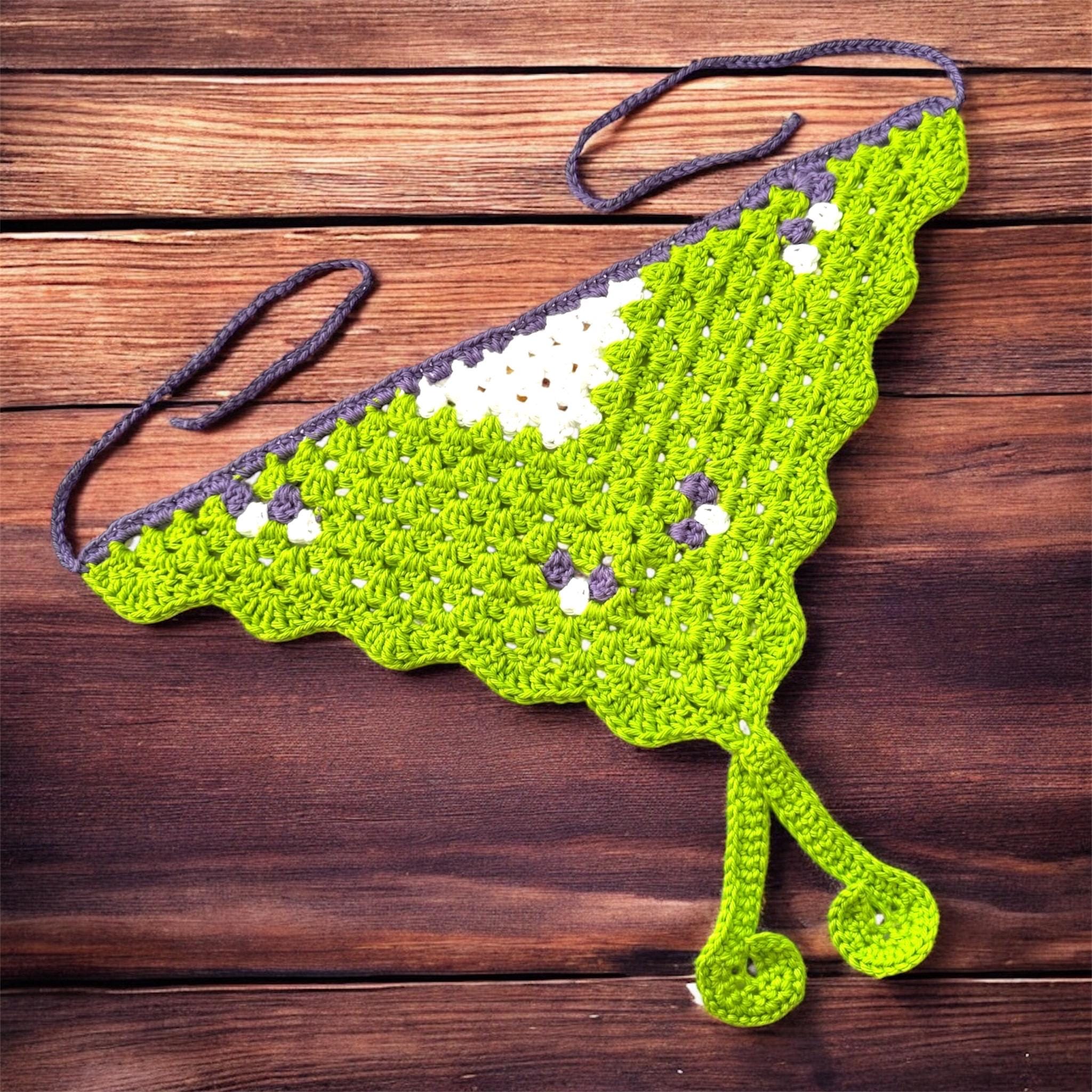 Handmade Crocheted Luna Moth Bandana – One Of A Kind Luna Moth Bandana Crochet Pattern - Etsy main image 2