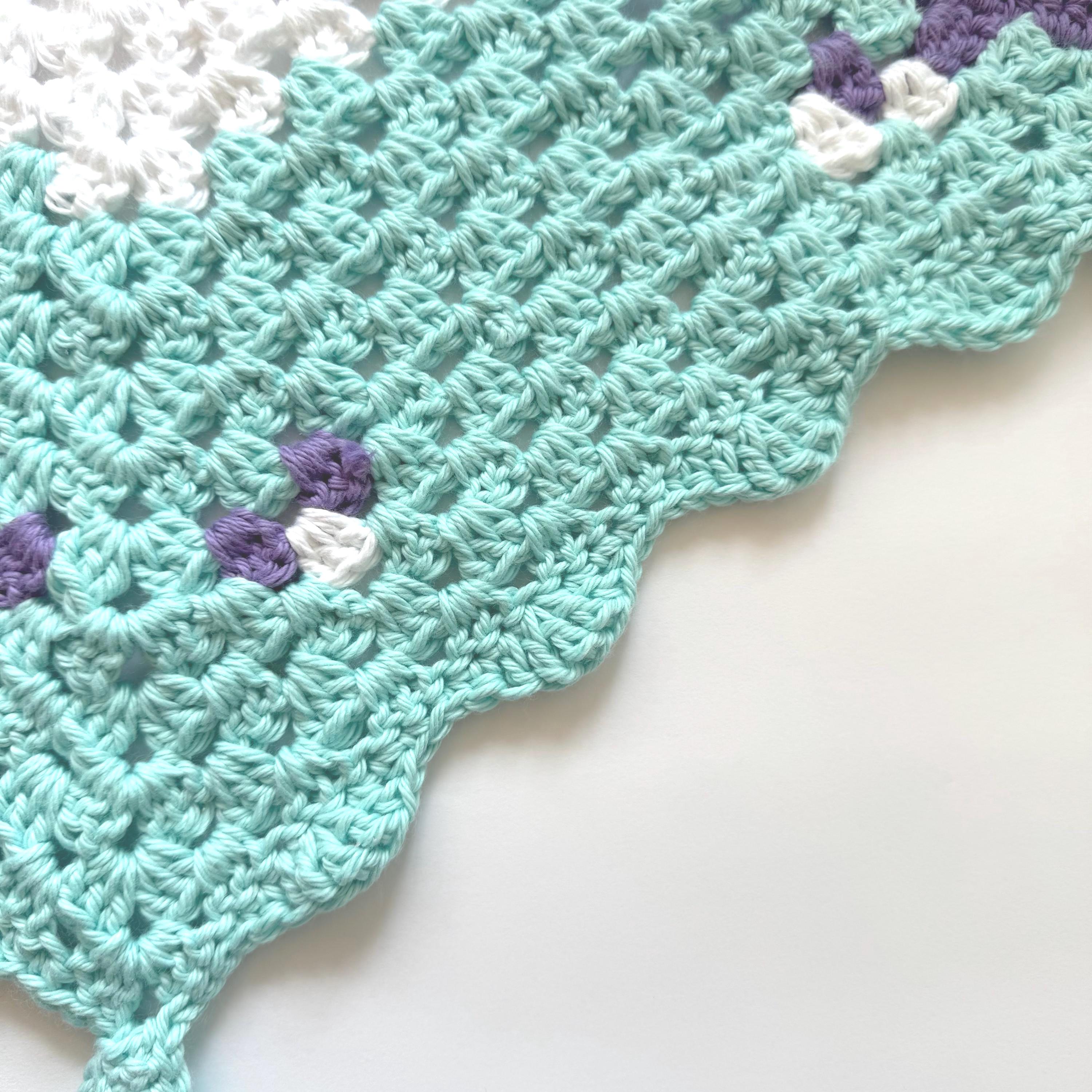 Luna Moth Crochet Bandana: Handmade Cotton Hair Scarf - Etsy display picture 1