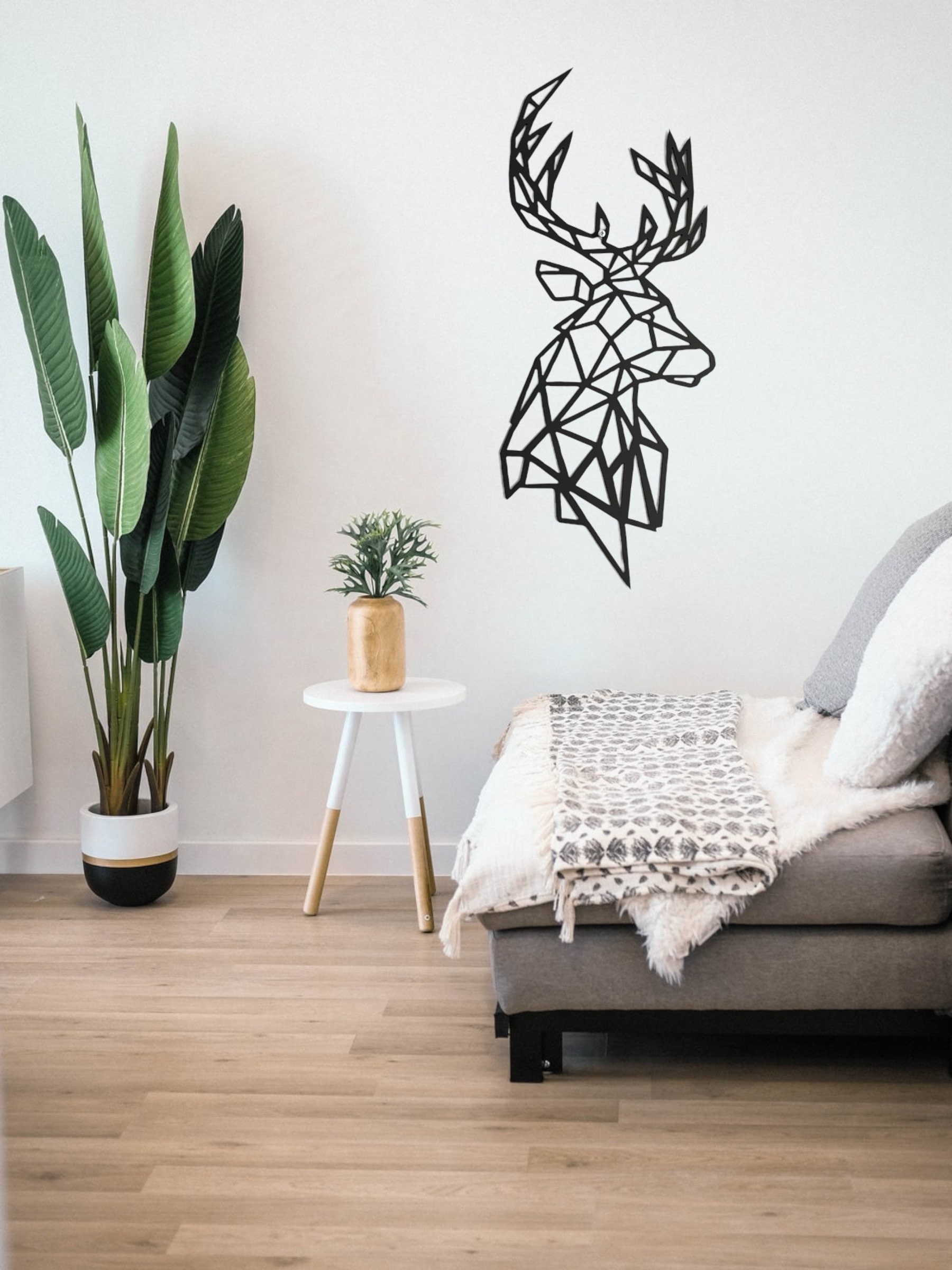 Deer Head Metal Wall Art Etsy