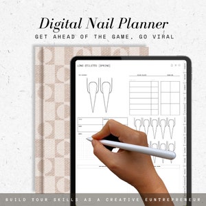 Digital Nail Planner Hyperlinked for Goodnotes Journal Nail Planner Nail Tech Business Essential Planner