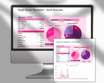 Simple Income Spreadsheet: Small Business Budgeting (Google Sheets, Excel, Numbers)