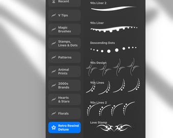 Procreate Brush Set 2000s/ 90s: Retro Rewind Deluxe [Limited Edition]