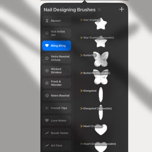 Procreate Crystal Brush Set: 35+ Flatback Crystals (Procreate Brushset File)