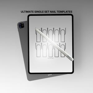 Modèles d'ongles Procreate : toutes les formes et toutes les longueurs (téléchargement numérique)