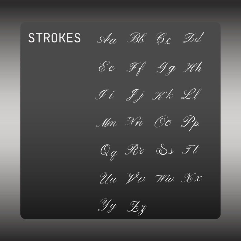 Procreate Cursive Brush Set: 104 Alphabet Brushes (procreate Brushset ...