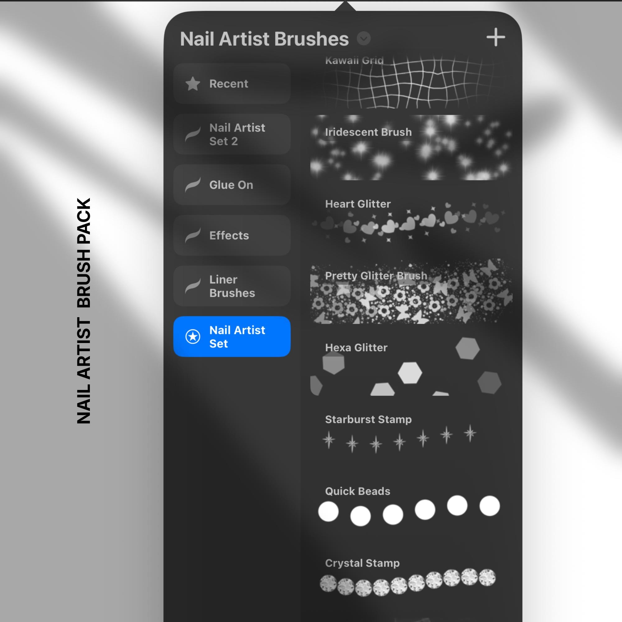 Procreate Normal Nails Procreate Nail Art Brush Set: 20 Glitter & Texture Brushes (procreate ...