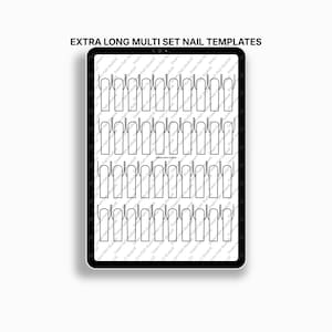 Procreate Nail Templates: XL Nail Shapes