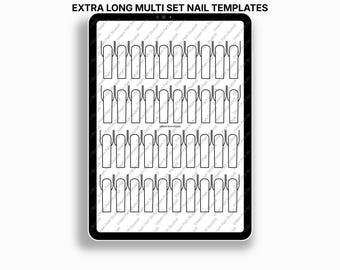 Procreate Nail Templates: XL Nail Shapes