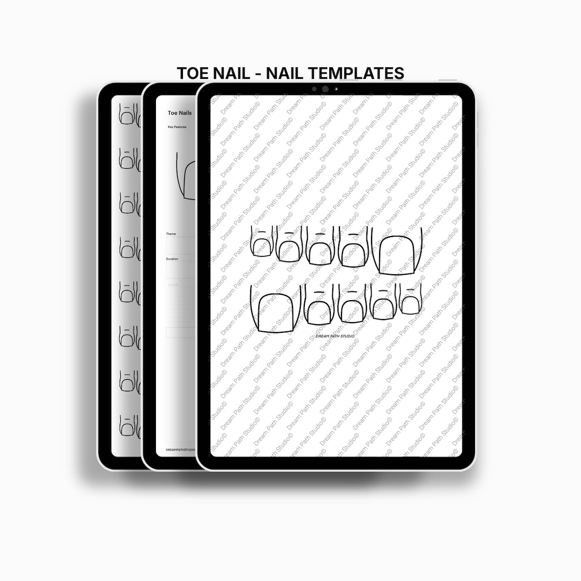 Procreate Nail Templates Toe Nail Shape Etsy