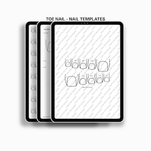 Procreate Nail Templates: Toe Nail Shape