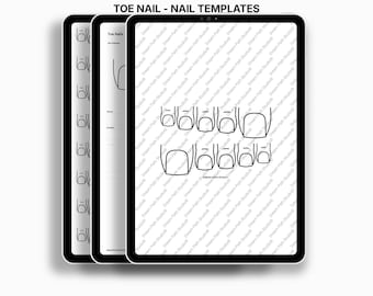 Procreate Nail Templates: Toe Nail Shape