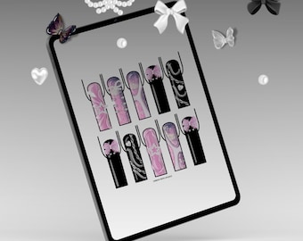 Charms numériques pour ongles en plastique | An 2000