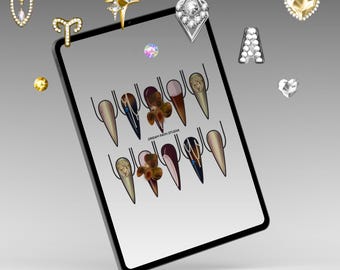 Digital Nail Crystals: 299 PNG Charms for Procreate & GoodNotes