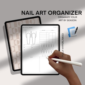 GoodNotes Digital Nail Art Planner: Hyperlinked Seasonal Organizer (PDF Download)