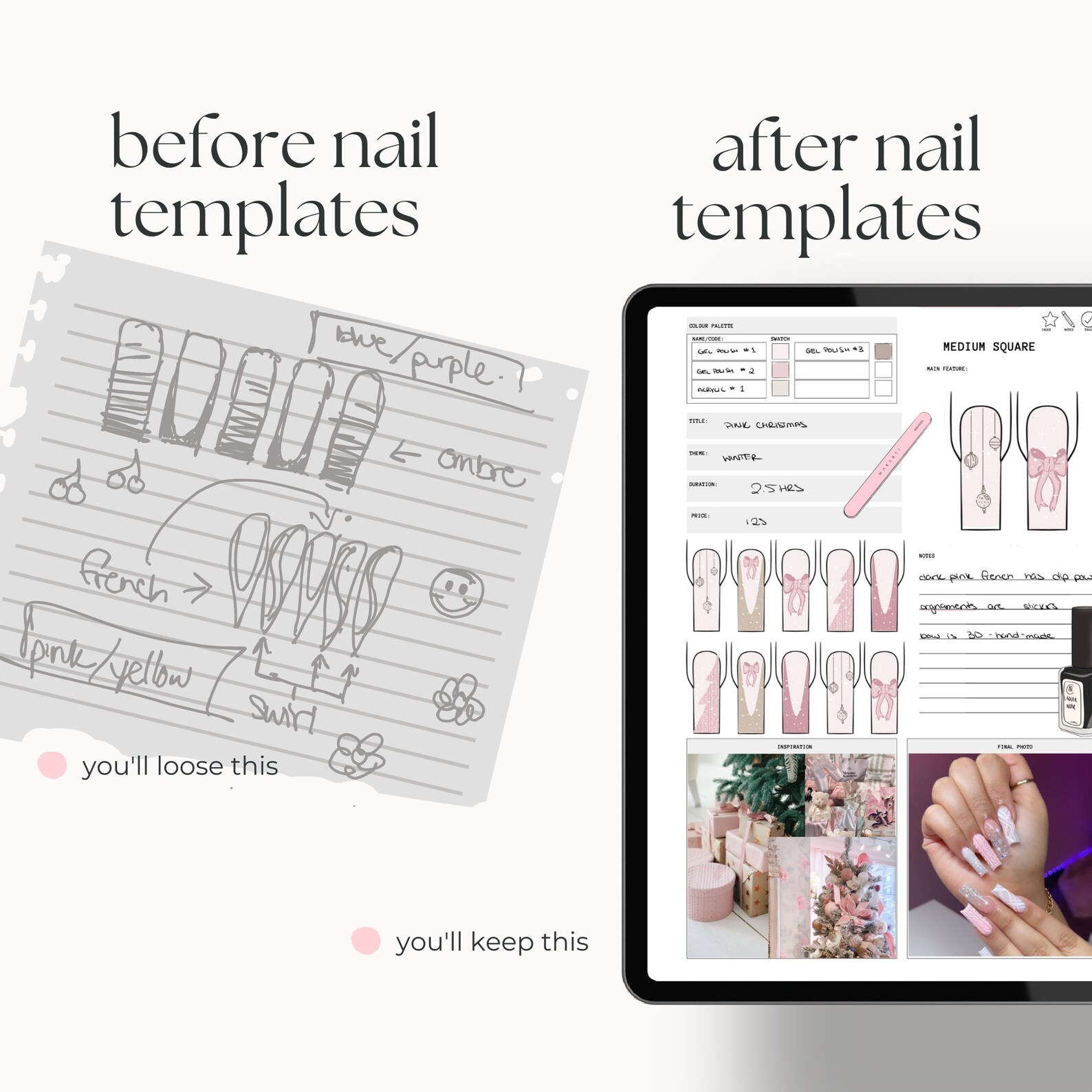 Nail Design Templates for Procreate: Medium Detailed - Etsy