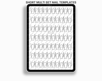 Nail Shape Templates for Procreate: Digital Art (PDF)