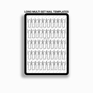 Procreate Nail Templates: Long Nail Shapes (PDF)