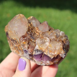 Rare Hematite Included Amethyst Cluster, Alien Amethyst Elestial, Amethyst from India, Amethyst Statement Piece, Collectors Crystal | #2