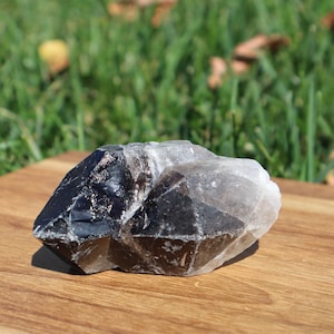 Discount Twin smoky Quartz Crystal Cluster, Natural Dark Smokey Quartz Brazil, Raw Crystal Point, Home decor, Crystals Protection | #20
