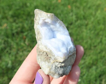 ブルーレースアゲートジオード • 天然ブルーカルセドニー • 天然