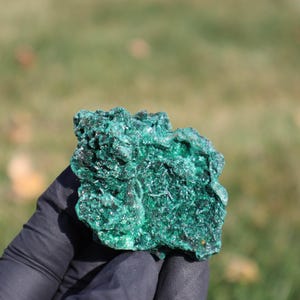 Natural Silky Malachite Specimen, Velvet Malachite, Stone of Transformation, Healing Crystal, Green Gemstones, Raw Crystals, #17