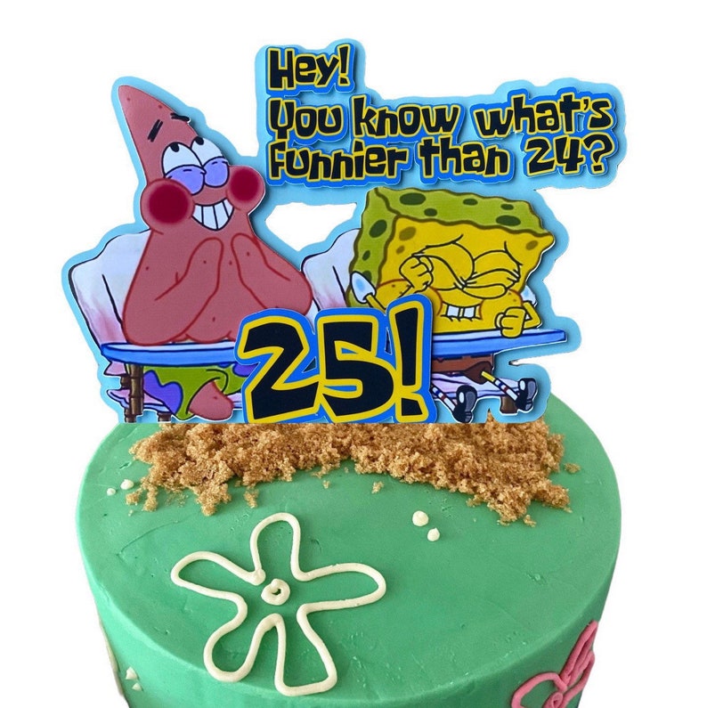 Whats funnier than 24 spongebob squarepants cake topp vrogue co
