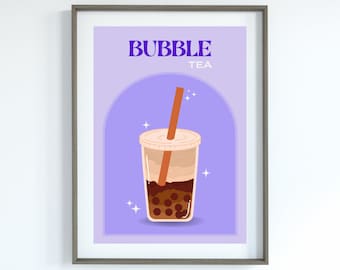 Bubble Tea Wall Print | Boba Digitale Print