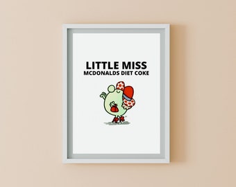 Little Miss McDonalds Diet Coke | Digital Print