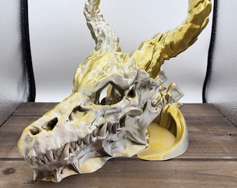 3D-geprinte drakenschedel-dobbelstenen toren
