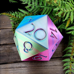 3D Printed Giga D20 - 150 mm Oversized, Extra Large D20 Dice