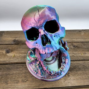 3D Printed Skull Dice Tower Roller - Smaller Size (6.5inches tall)