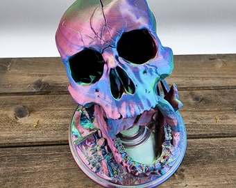 3D Printed Skull Dice Tower Roller - Smaller Size (6.5inches tall)