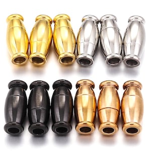 16x6mm Stainless Steel Magnetic Clasp, Bracelet Magnetic Leather Clasps for Necklace, Bracelet Clasp, DIY Fashion Jewelry Findings