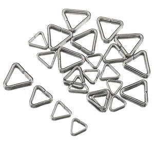 100Pcs 6/7/8/10mm Stainless Steel Triangle Jump Rings, Jump Rings, DIY Jewelry Findings Open Jump Rings for jewelry making
