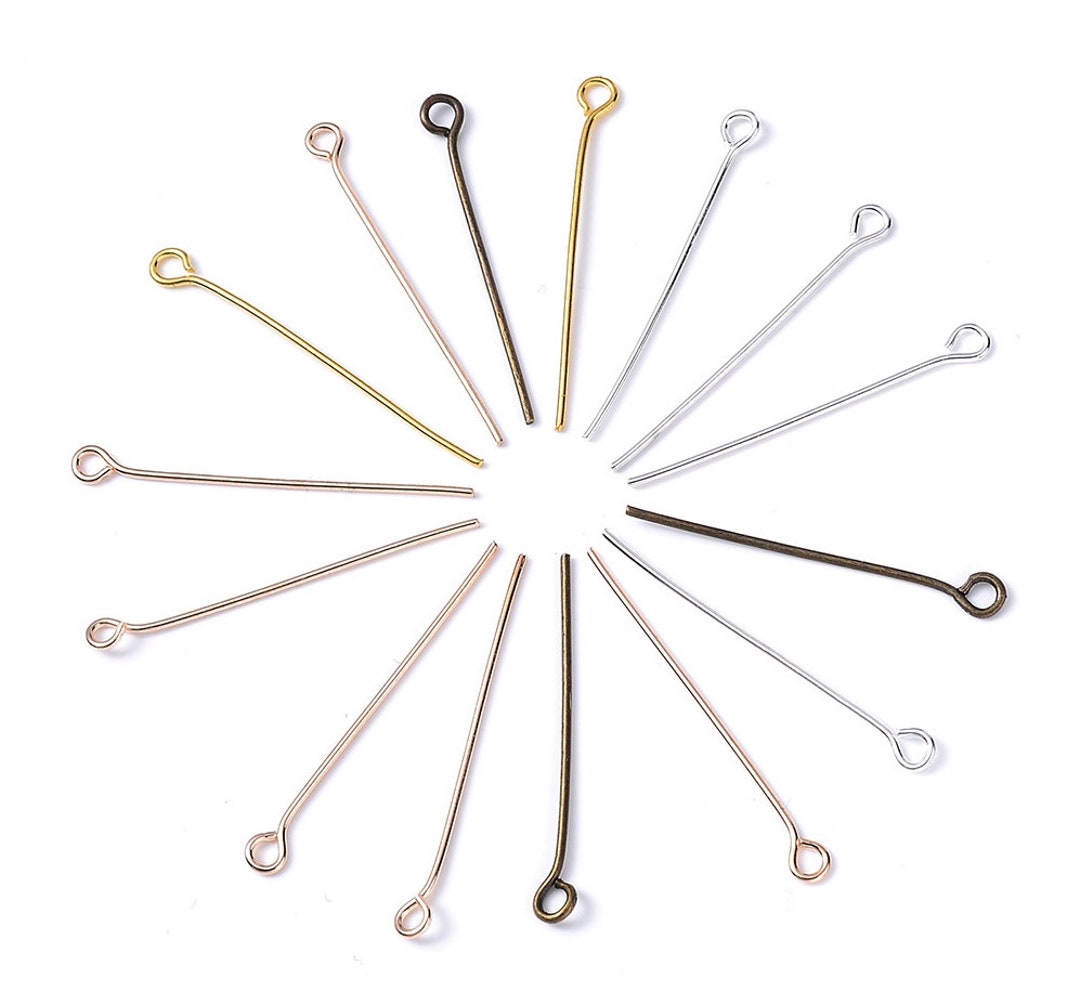 200Pcs Eye Pins Jewelry Findings Eye Pins 16mm Iron Eye Pins for