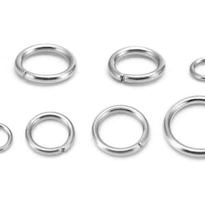 200Pcs 3mm 4mm 5mm 6mm 7mm 8mm 10mm 12mm Stainless Steel Jump Rings, DIY Jewelry Findings, Open Jump Rings for Jewelry Making