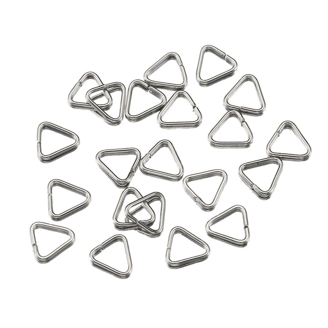 100pcs 6/7/8/10mm Stainless Steel Triangle Jump Rings, Jump Rings, DIY ...