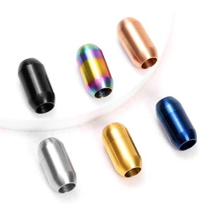 3mm 4mm 5mm 6mm Stainless Steel Magnetic Clasp, Bracelet Magnetic Leather Clasps for Necklace, Bracelet, DIY Fashion Jewelry Findings