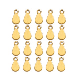 20 stuks roestvrij staal Teardrop eindketting kralen, Teardrop verlengketting eindkraal, gouden eindketting hangers voor sieraden maken 7x3,5 mm